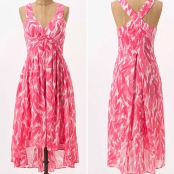 Anthropologie Dresses & Skirts - Anthropologie Postmark Bird Feather Sheer Dress 2